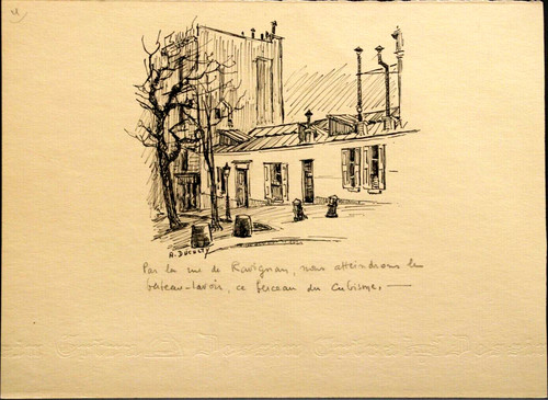 Dessin vers 1950 - , rue