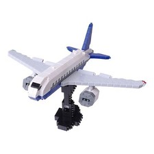 Nanoblock Avion de Ligne Modèle Mini Briques Puzzle 500 Pièces Idée Cadeau