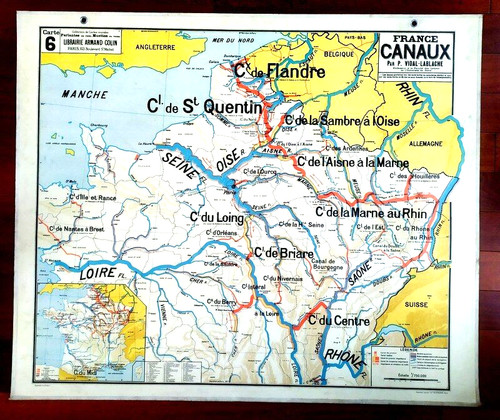 Affiche scolaire carte vidal - affiche,