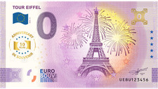 Billet Souvenir France Tour Eiffel 2025 - 10th ANNIVERSARY