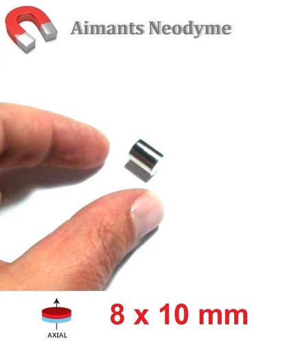 Lot aimant cylindre 8x10mm - cylindre,