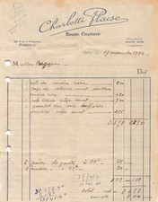 1934 HAUTE COUTURE CHARLOTTE PLAISE A PARIS - MLLE BECQUE