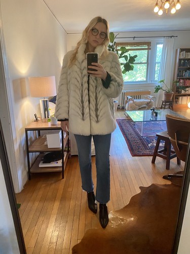 Vintage faux fur coat - vintage,