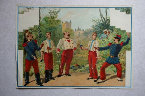 Gravure litho affiche ancienne