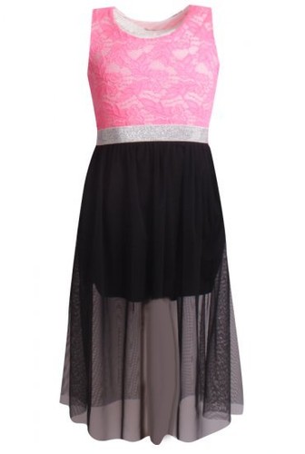 Robe rose fille voile - rose,