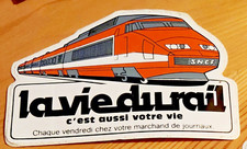  autocollant publicitaire ancien sticker TGV SNCF TRAIN 1981 la vie du rail