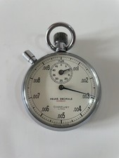 Chronomètre vintage en métal chromé Charvet Lyon Collection Fonctionne