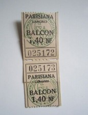 TICKET Billet ancien de