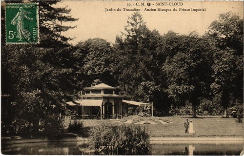 Cpa saint cloud jardin - saint-cloud, du