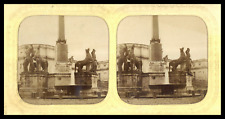 Italie, Rome, Colossi di Monte Cavallo, vintage print, ca.1860, stéréo jour/nuit
