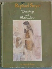 Raphael SOYER / Drawing and Watercolors / SIGNED 1968