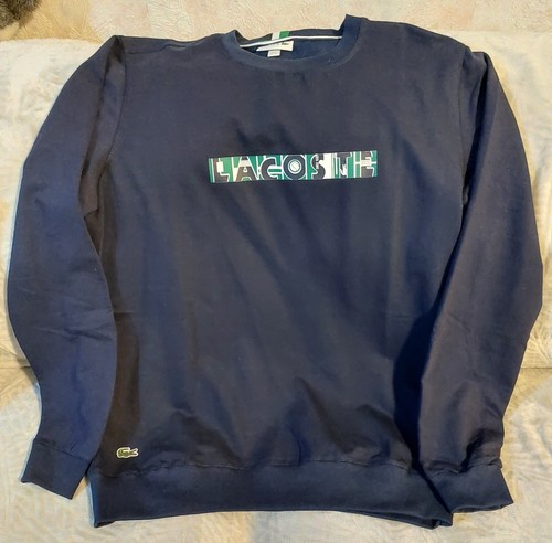 Sweat lacoste bleu marine - sweat,