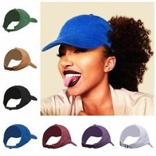 Femmes Dos Nu Queue De Cheval Chapeau Casquette De Baseball Haute Messy /