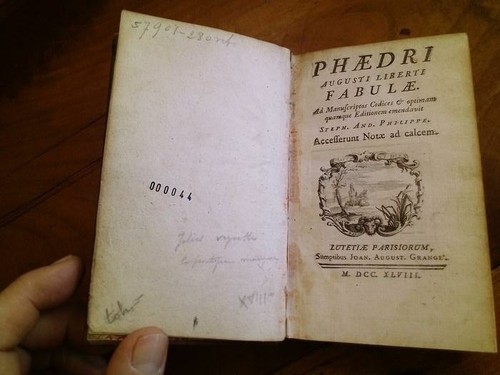 Livre ancien phaedri augusti - ancien-phaedri,