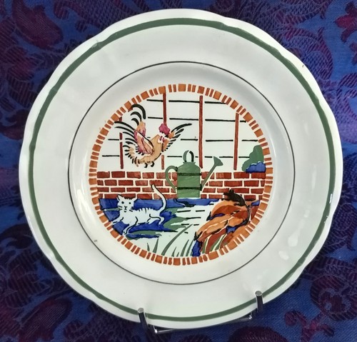 Faience assiette ronde - faience,