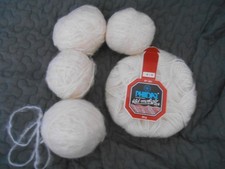 Lot de 5 pelotes Kid mohair n°4 blanc Phildar soit 210g tres douce