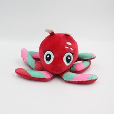 Doudou peluche pieuvre rouge
