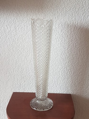Vase ancien cristal bohème - ancien, en