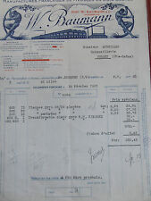 facture ancienne meuble en bois courbé Baumann 1933 DEP 25 ( ref 75 )