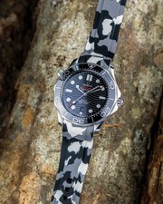 ZEALANDE Winter Camo'Z Rubber Strap For OMEGA Seamaster Professional Diver 300