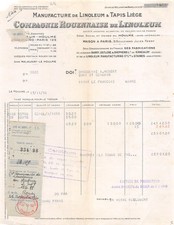 1950 MANUFACTURE DE LINOLEUM ET TAPIS LIEGE COMPAGNIE ROUENNAISE DE LINOLEUM