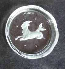 Dessous De Carafe En Cristal De val Saint Lambert Signes Du Zodiaque CAPRICORN