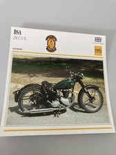 BSA 250 C11 SL 1953 carte moto de collection Atlas UK