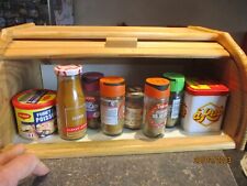 Boite Huche A Pain en Bois à Meuble Cuisine Pot Confiture Epices Biscottes Miel