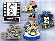 Lot 5 Pin's Disney / Studios Minnie Pin TRADING Mickey Director Movie Birthday