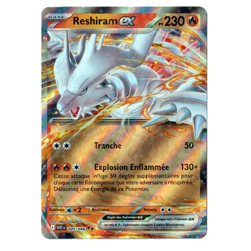 Carte pokémon reshiram - carte, ex