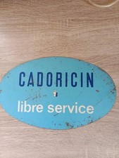 Tôle Peinte Publicité Cadoricin Coiffeur Barbier vintage 50/60