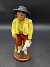 Ancien grand santon Peirano crèche Noël Hauteur 18,5 cm berger 