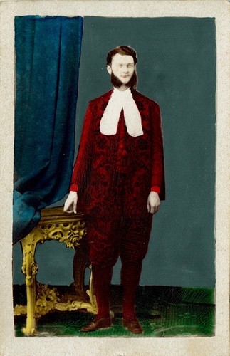Cdv tirage albuminé colorisé - cdv,