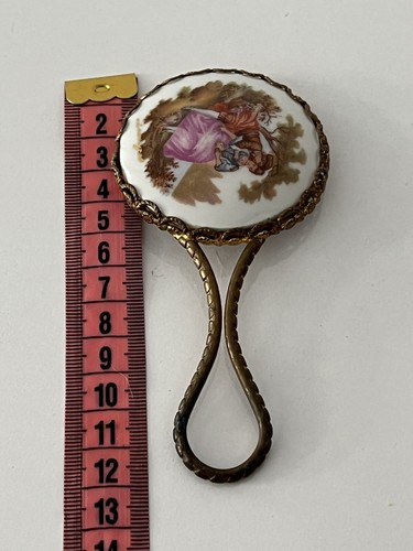 Ancien petit miroir porcelaine - petit,