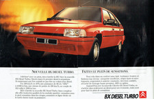 Publicité Advertising 0825 1988     Citroen nouvelle BX Diesel turbo   2 pages