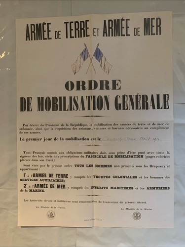 Affiche ordre mobilisation - de,