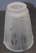 -BELLE TULIPE  MULLER Frères LUNEVILLE VERRE Pressé Moulé dépoli incolore  D