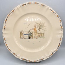 Grand plat rond faïence