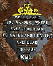 Vtg 50s Trivet Wall Plaque