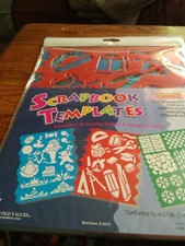 Set of 3 hard plastic scrapbook templates