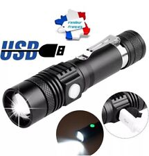 USB Lampe de poche + batterie 18650 . Torche Led Zoom Etanche