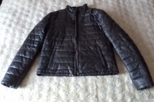 TRUSSARDI JEANS : Magnifique Blouson Cuir Agneau  Matelassé Homme Marron T 50 IT