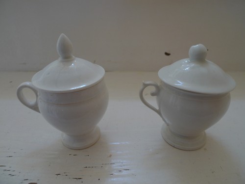 Pots creme anciens - creme,