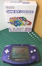 Console Nintendo Game Boy  advance GBA  Coque Violette Transparente Boîte
