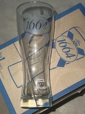 Verre bière Kronembourg 1664 33cl fond du verre blanc