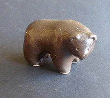 statue animalière   ours  brun en céramique vintage Norvège ?  h 5cm