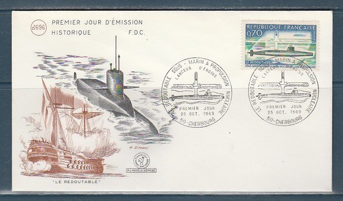 Enveloppe 1er jour - , sous-marin