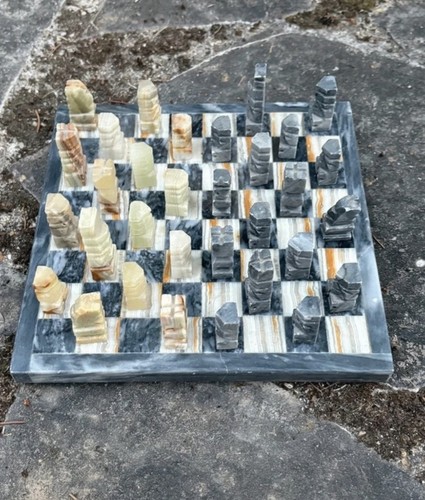 Jeu échecs aztèque marbre - d'échecs,