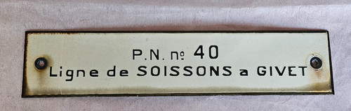 Ancienne plaque sncf emaillee - ancienne,