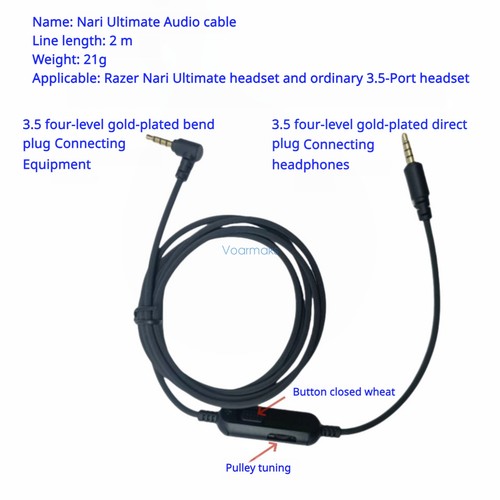 Audio cable for razer nari - for,